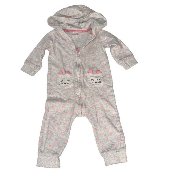 Carter's Other - girls winter hooded coverall outfit size 9 months